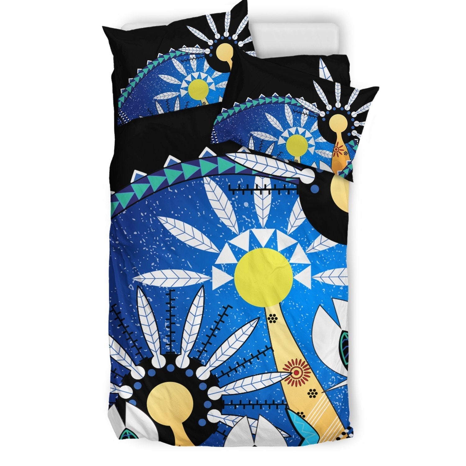 vibe-hoodie-australia-torres-strait-bedding-set-dhari-mask-in-plam-tree-rlt20