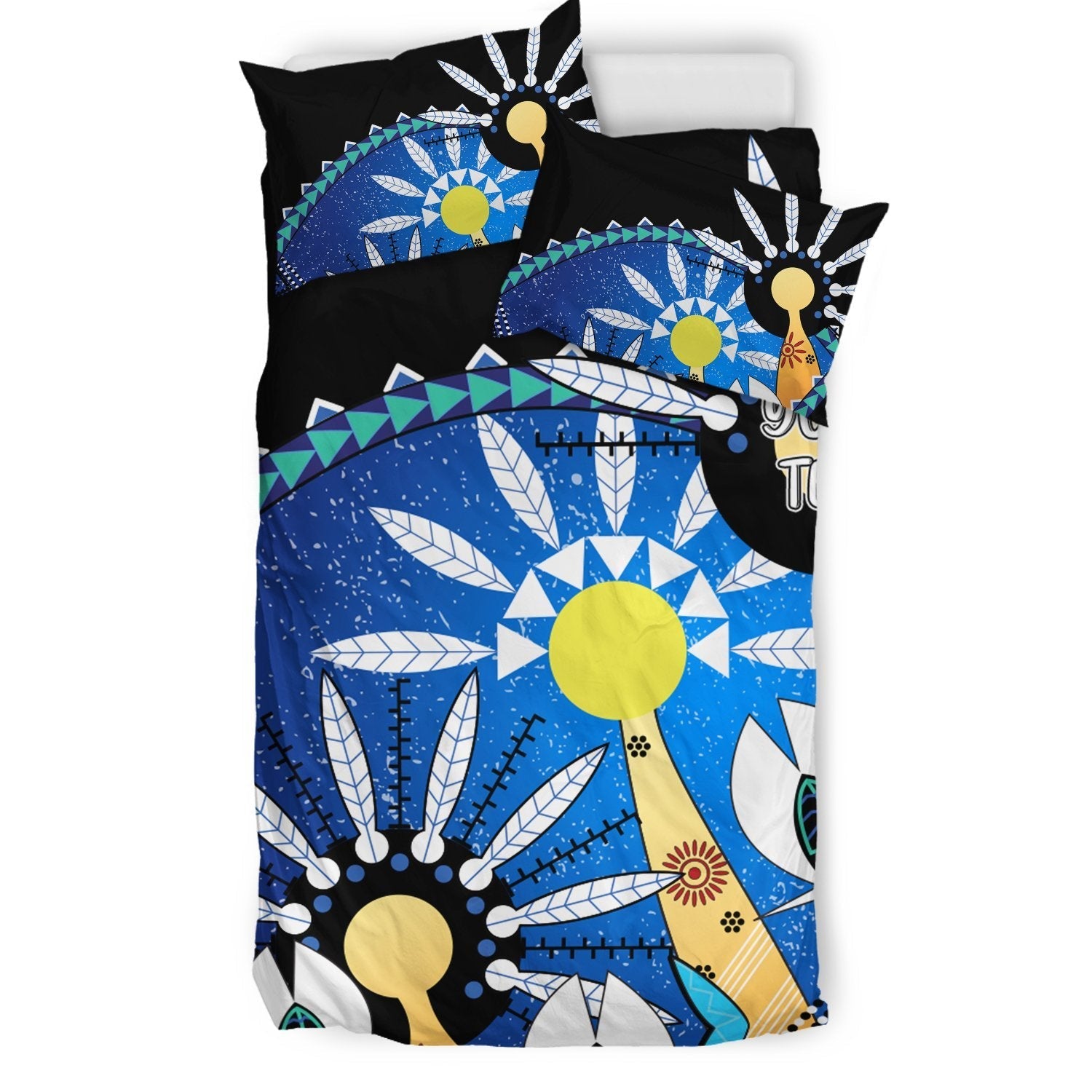 custom-vibe-hoodie-australia-torres-strait-bedding-set-dhari-mask-in-plam-tree-rlt20