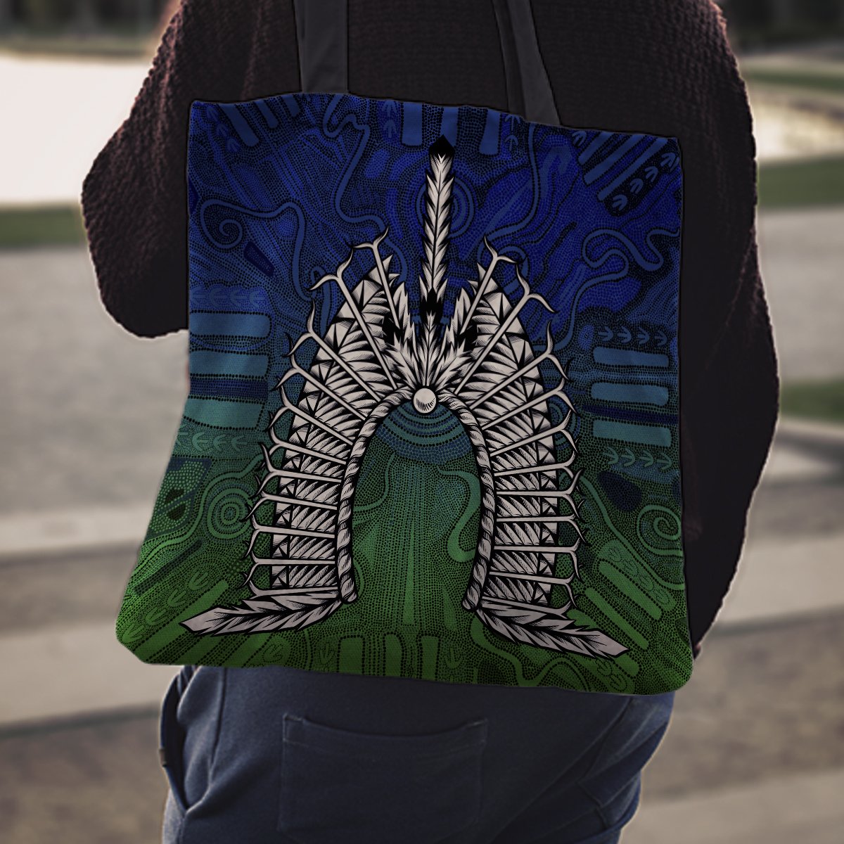 torres-strait-islander-tote-bags-dhari-mask