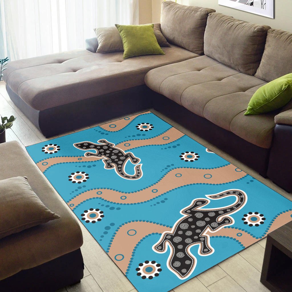 aboriginal-area-rug-aboriginal-lizard-in-blue-style