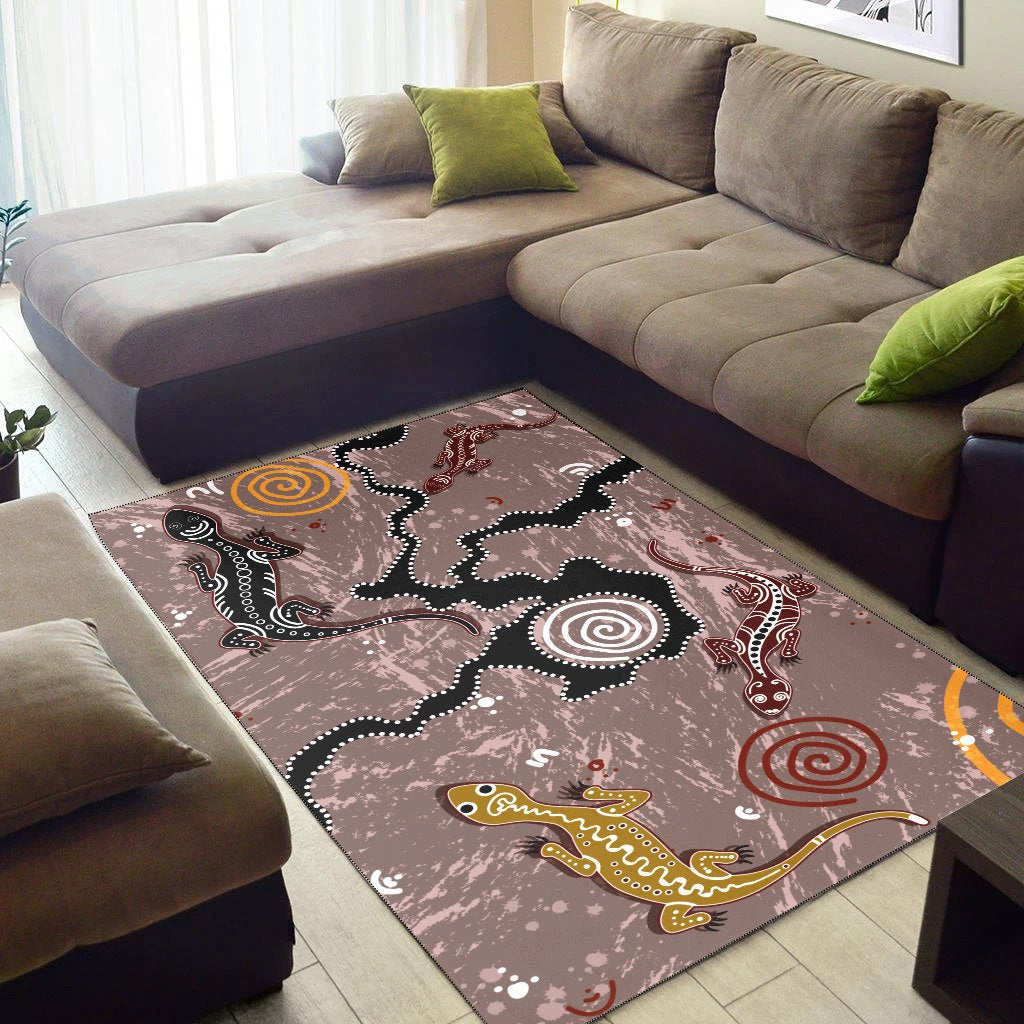 aboriginal-area-rug-lizard-family