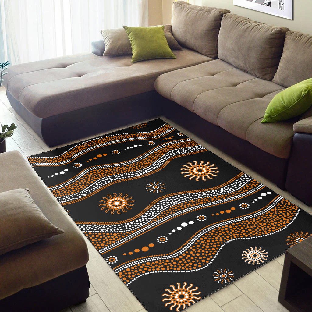 aboriginal-area-rug-aboriginal-pattern-black-style