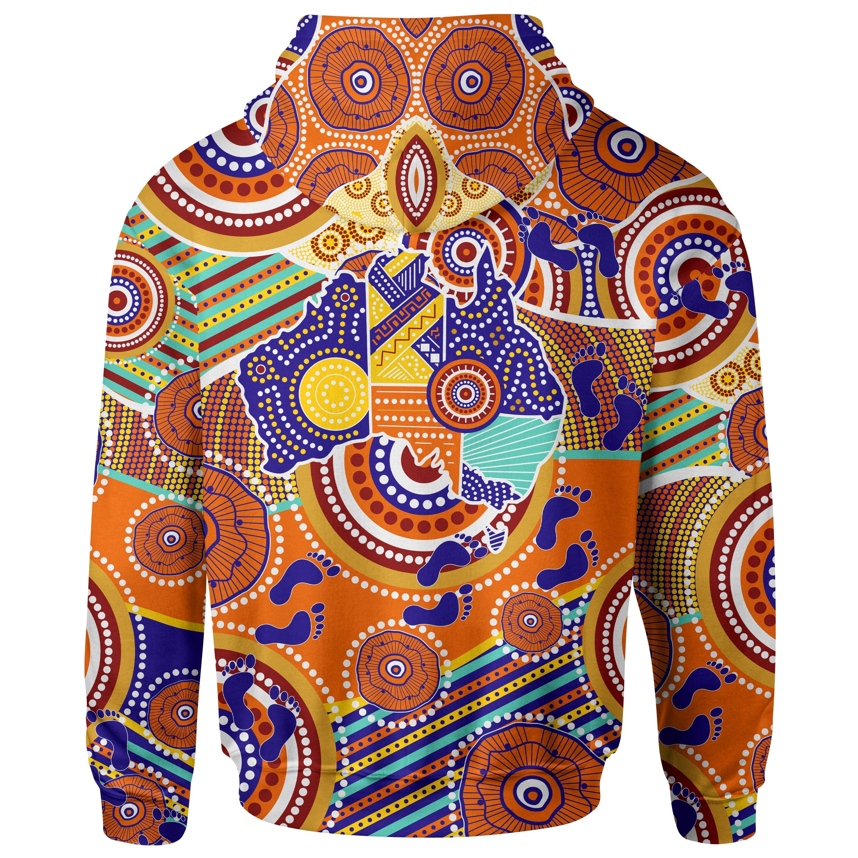 kid-aboriginal-hoodie-australian-map-dot-painting