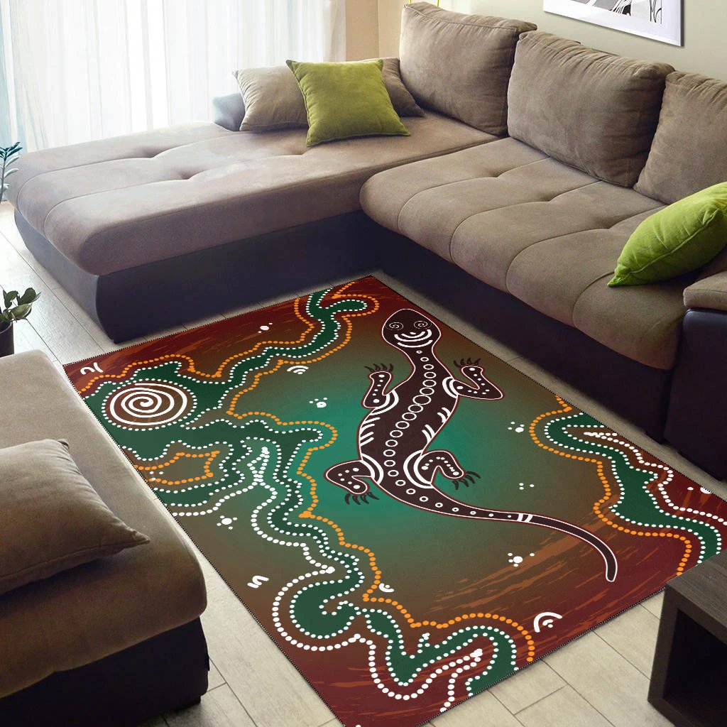 aboriginal-area-rug-lizard-and-dot-painting