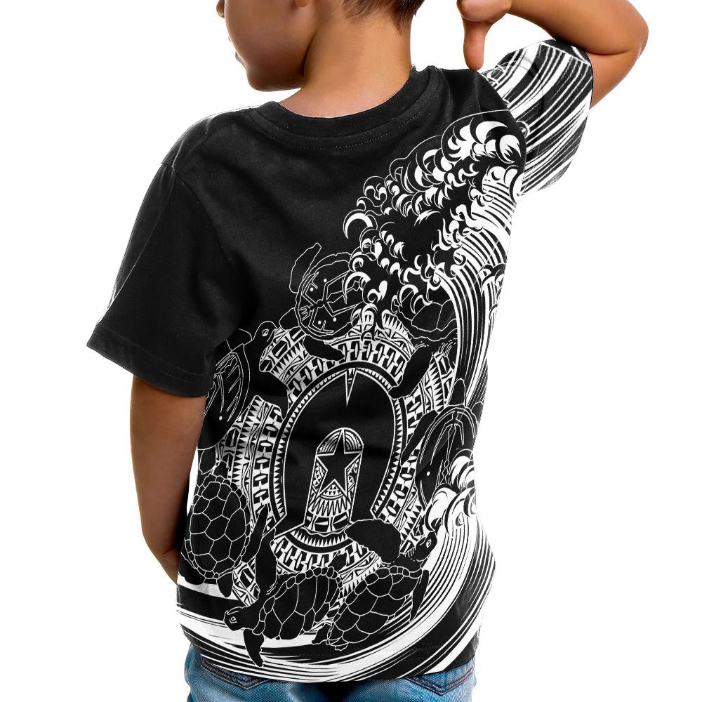 custom-aboriginal-t-shirt-kids-torres-strait-islands-in-wave-black