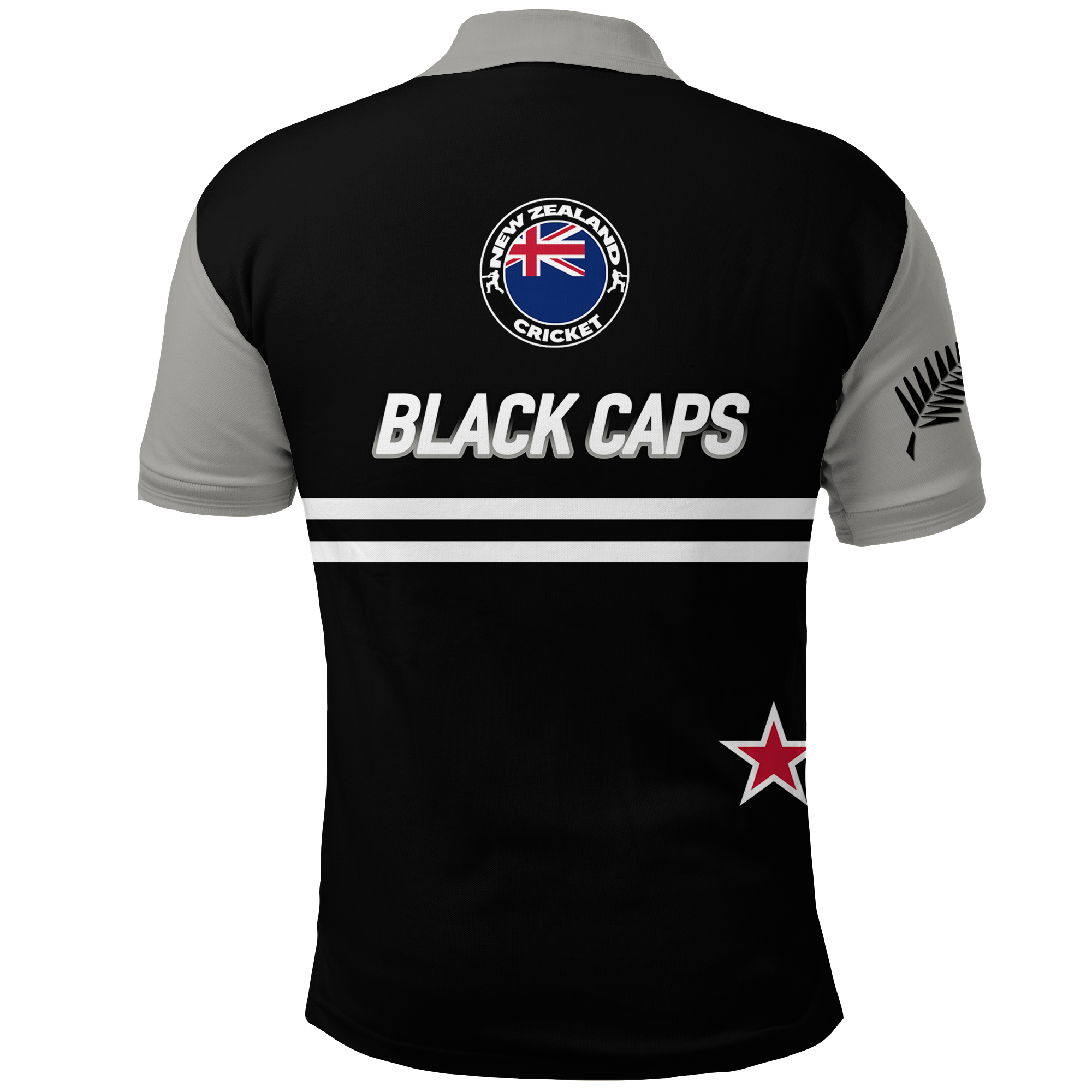 New Zealand Cricket Black Caps Polo Shirt - LT12