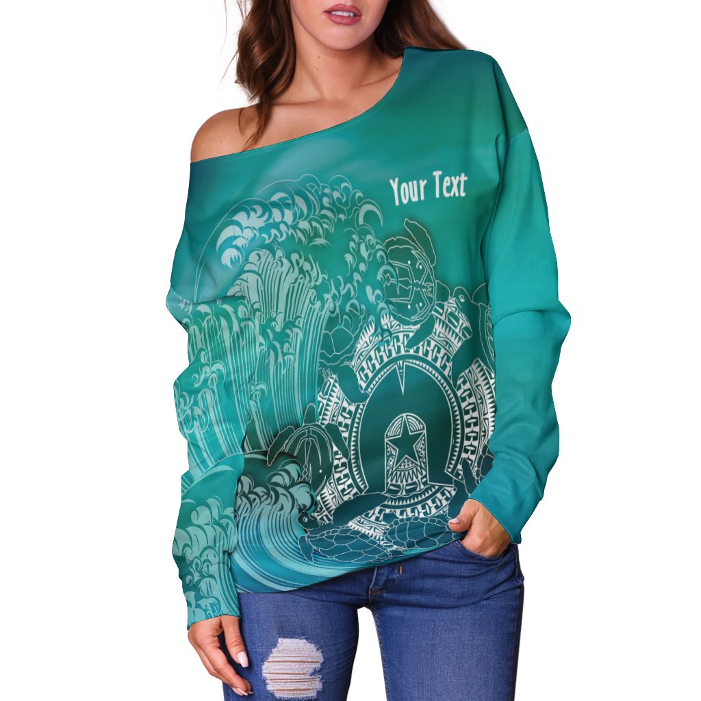 custom-aboriginal-womens-off-shoulder-sweater-torres-strait-islands-in-wave