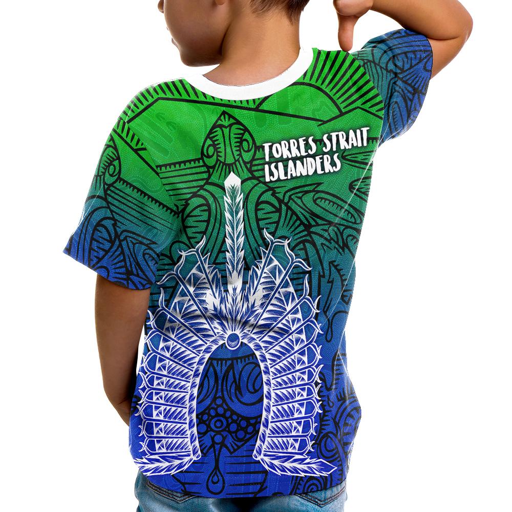 torres-strait-islanders-kid-t-shirt-turtle-and-dhari-mask