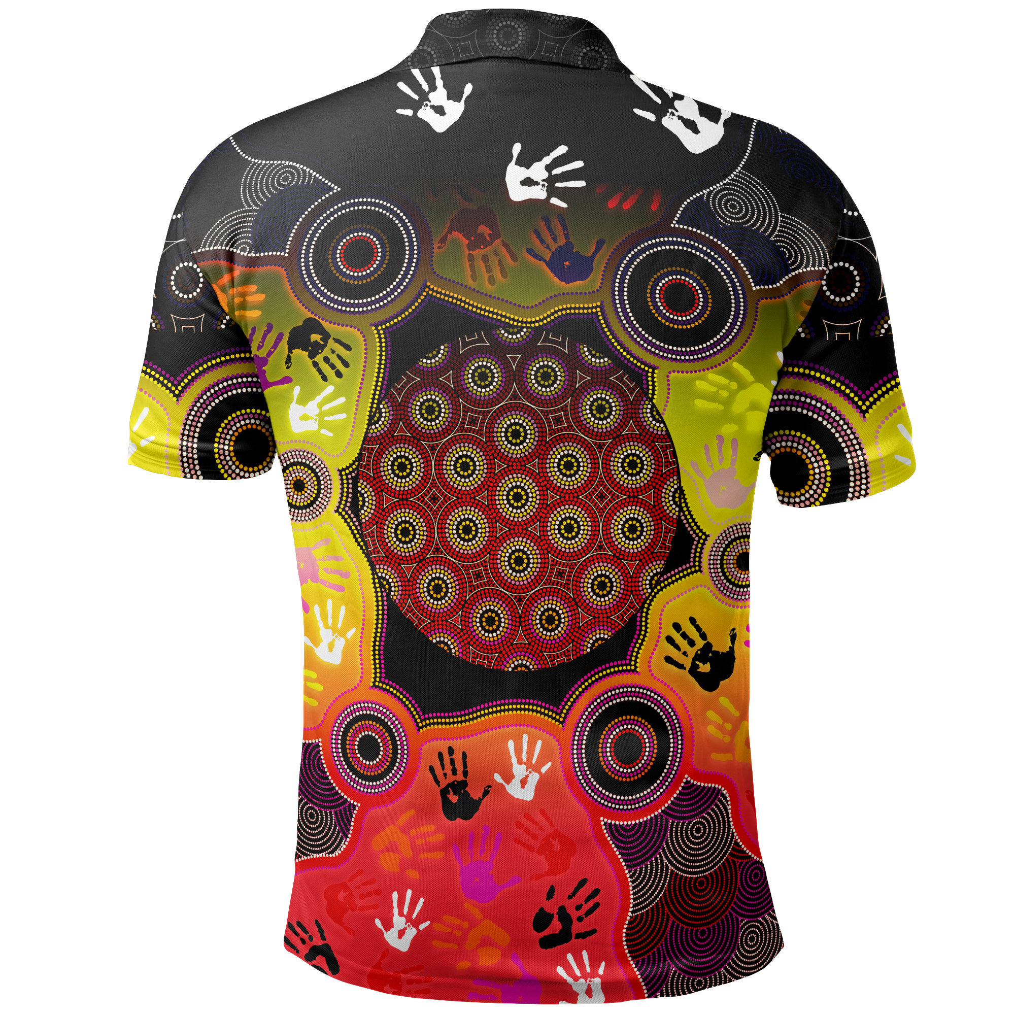 custom-aboriginal-polo-shirts-indigenous-circle-dot-painting-hand-art