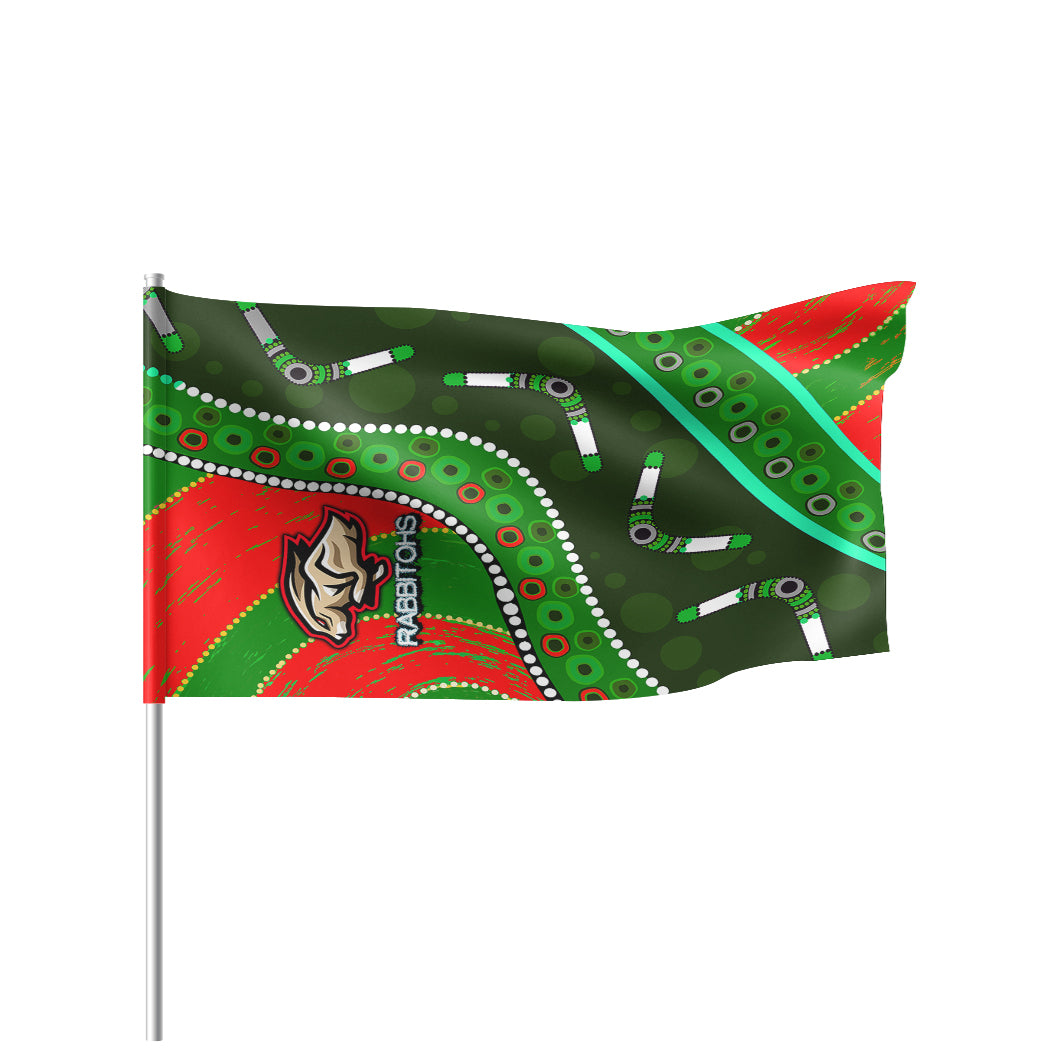 rabbitohs-aboriginal-rugby-flag-custom-indigenous-bunniess-army-flag