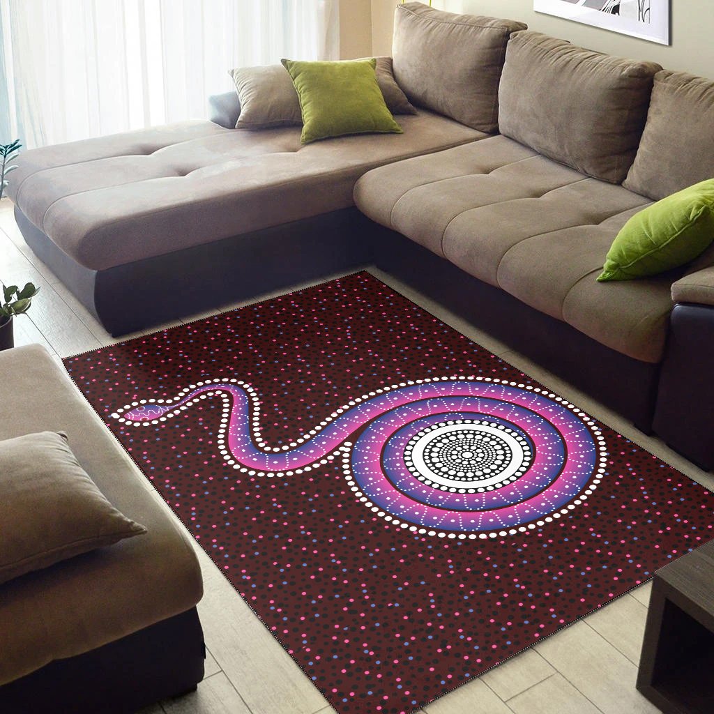 aboriginal-area-rug-pink-snake-aboriginal-style