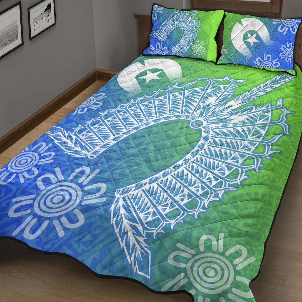 torres-strait-islander-quilt-bed-set-dhari-mask-ocean-style