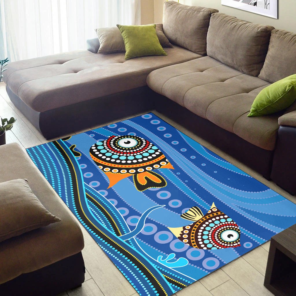 aboriginal-area-rug-dreamtime-fish-aboriginal-style