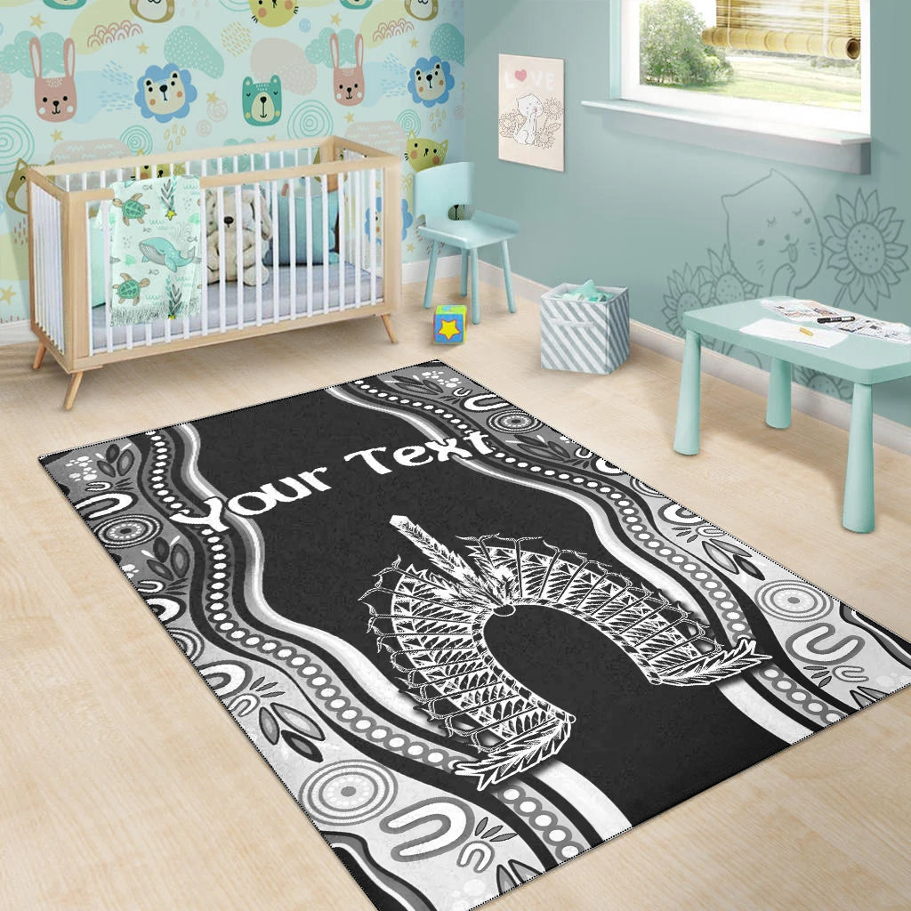 custom-personalised-torres-strait-islands-area-rug-the-dhari-mix-aboriginal-turtle-version-black-02-lt13