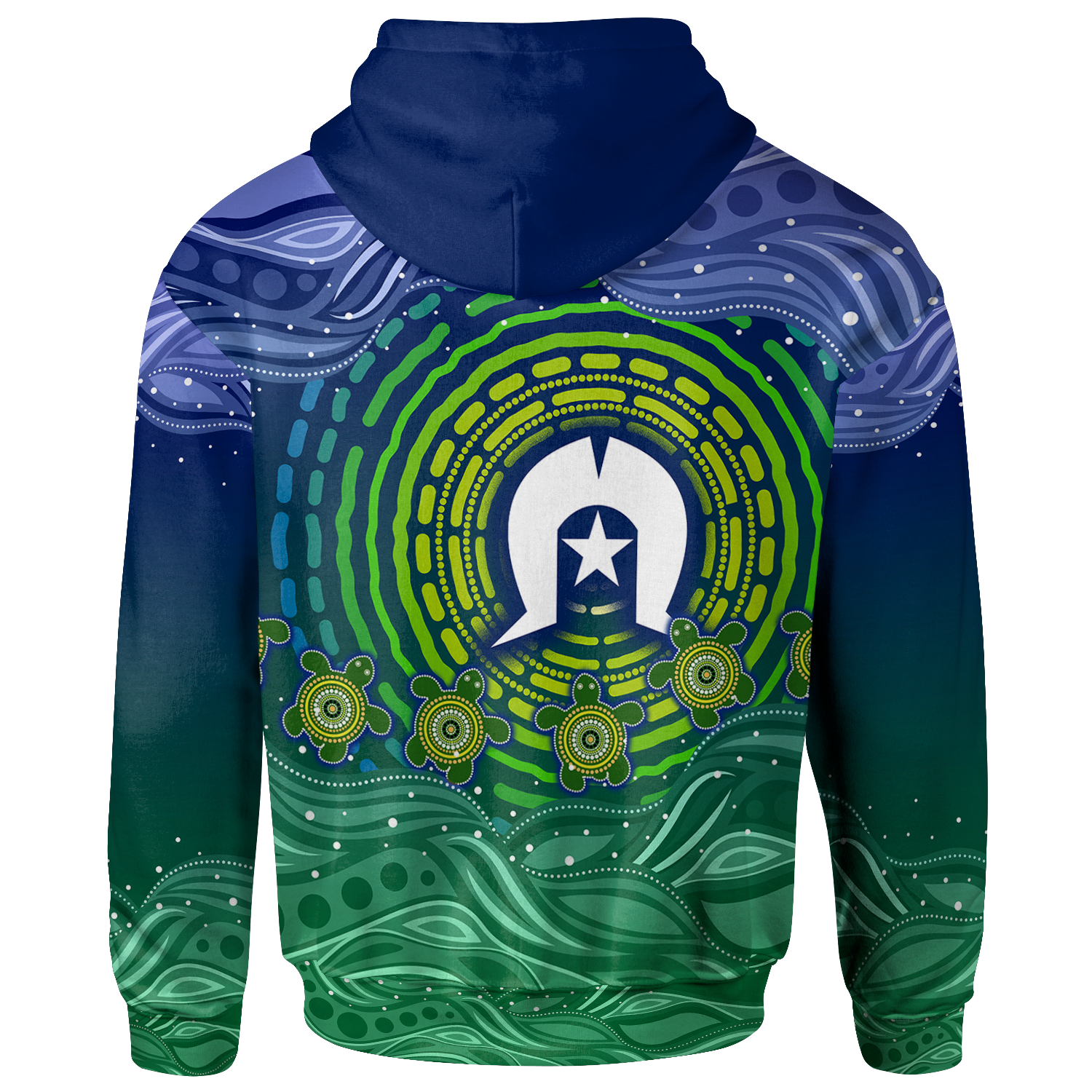 kids-torres-strait-islanders-zip-up-hoodie-aboriginal-turtle