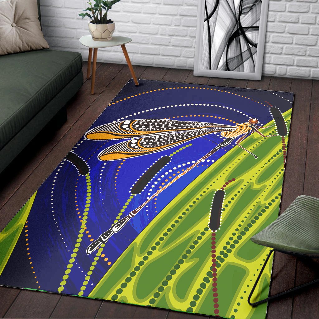 aboriginal-area-rug-dragonfly