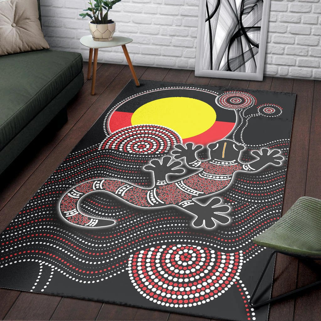 aboriginal-area-rug-aboriginal-gecko-with-sun