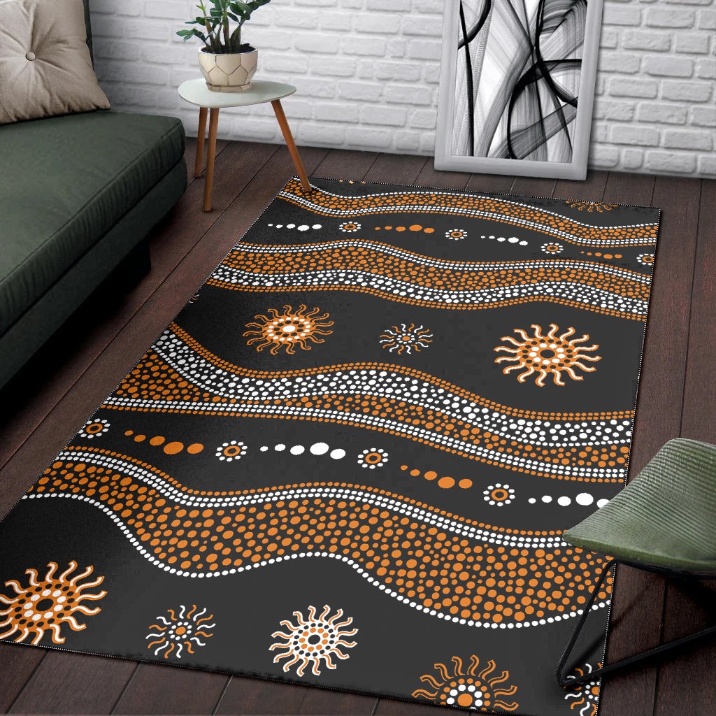 aboriginal-area-rug-aboriginal-pattern-black-style