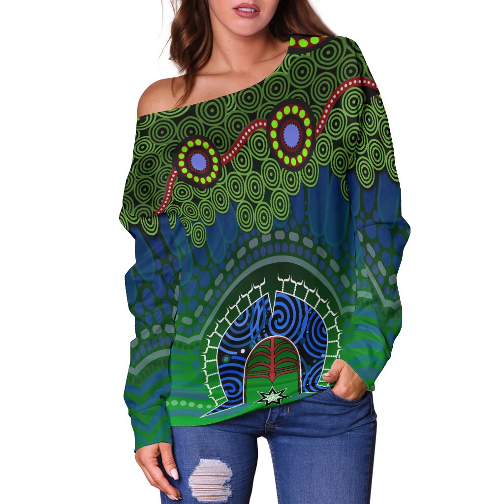 torres-strait-womens-off-shoulder-sweater-dhari-and-dot-patterns