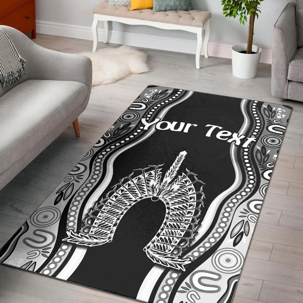 custom-personalised-torres-strait-islands-area-rug-the-dhari-mix-aboriginal-turtle-version-black-02-lt13