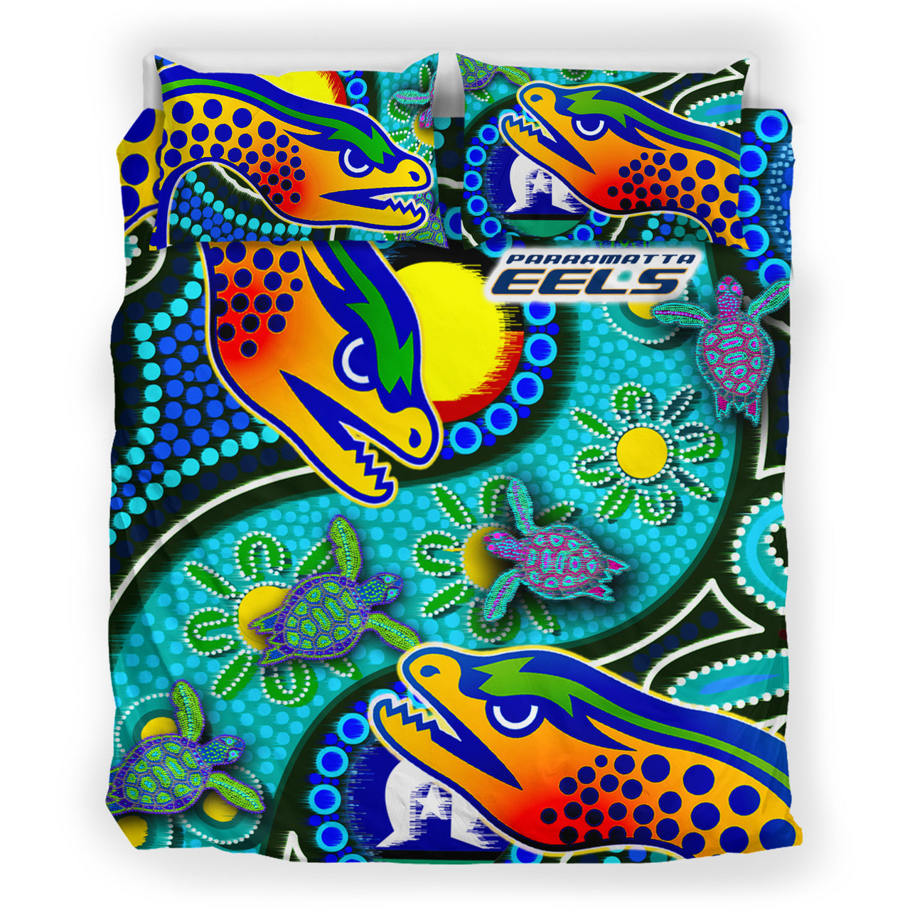 eels-rugby-bedding-set-indigenous-eels-with-aboriginal-and-torres-strait-islander-flag-rlt13