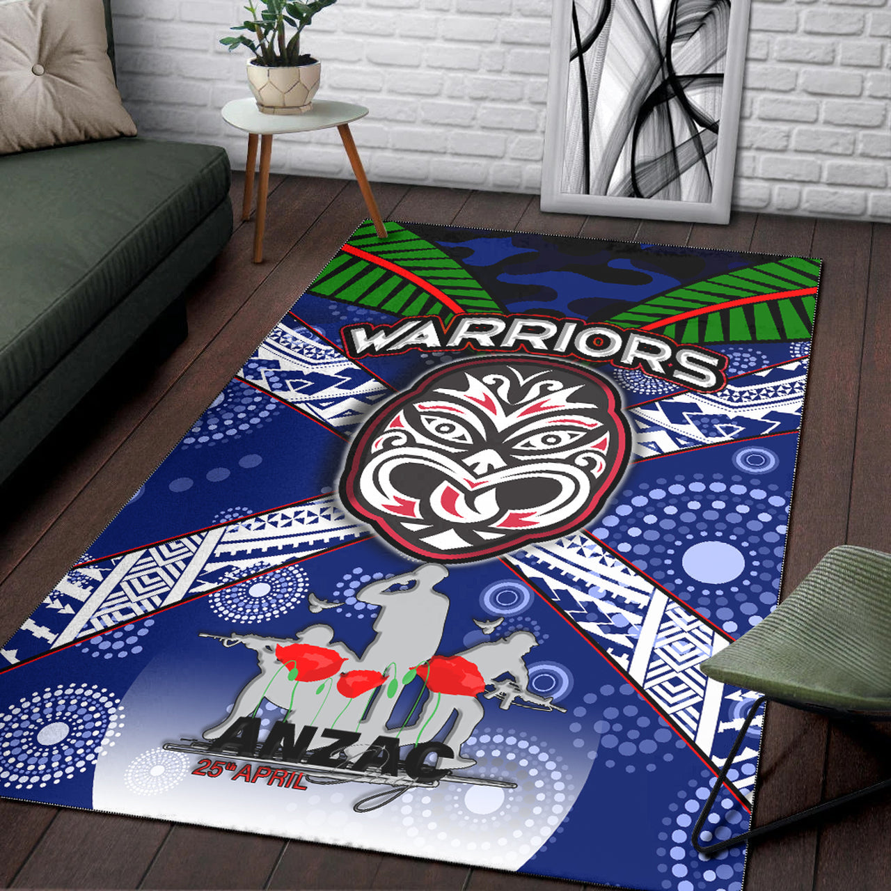 warriors-rugby-area-rug-aboriginal-dot-art-anzac-day-warriors-with-poppy-flower-patterns-area-rug-rlt12