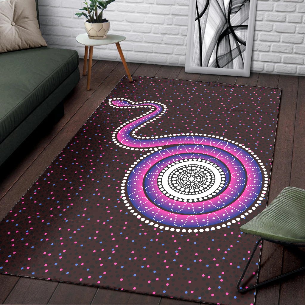 aboriginal-area-rug-pink-snake-aboriginal-style