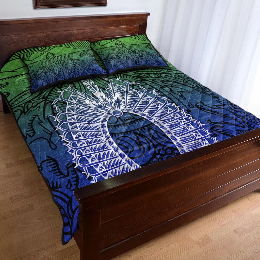 torres-strait-islanders-quilt-bed-set-turtle-and-dhari-mask