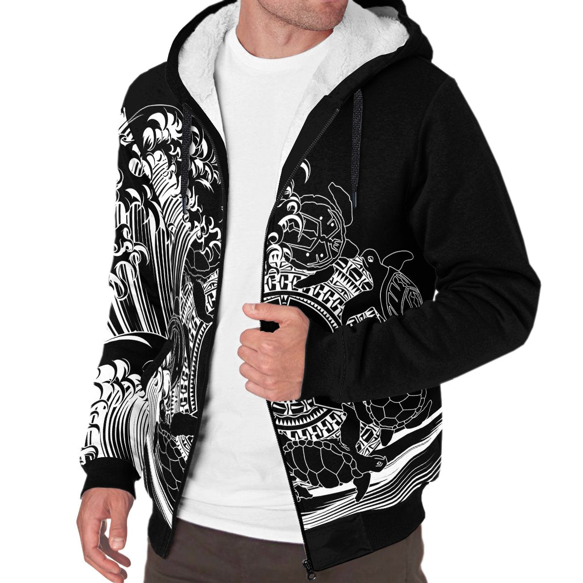 aboriginal-sherpa-hoodie-torres-strait-islands-in-wave-black