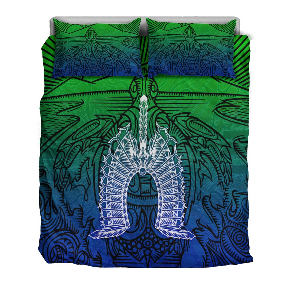 torres-strait-islanders-bedding-set-turtle-and-dhari-mask