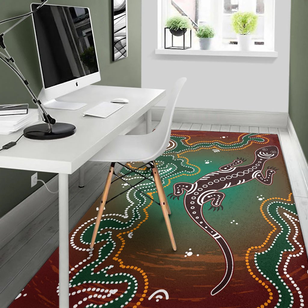 aboriginal-area-rug-lizard-and-dot-painting