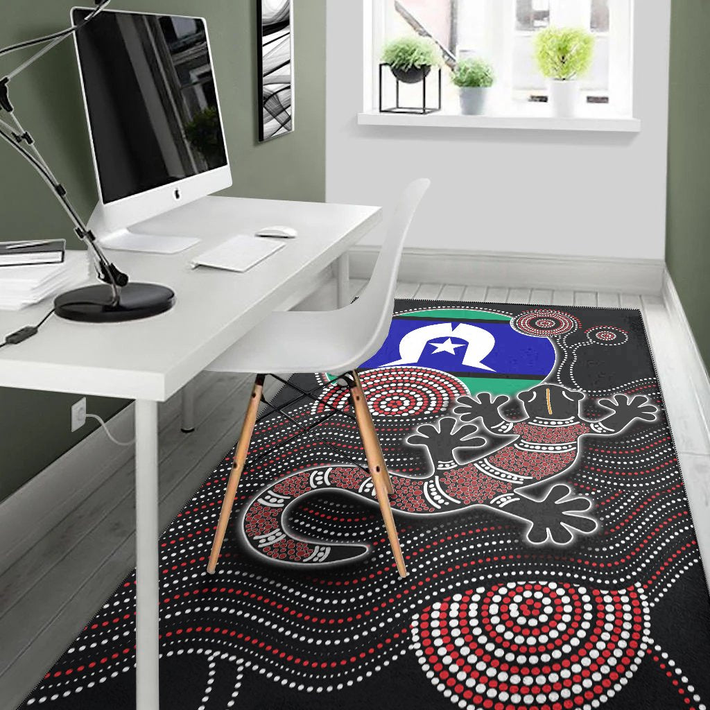 aboriginal-area-rug-aboriginal-gecko-with-torres-strait-islanders-flag