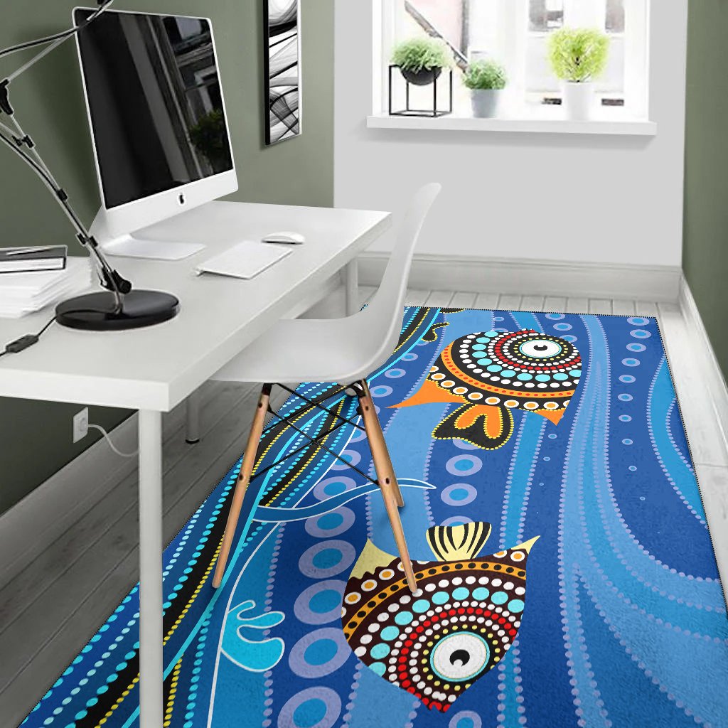 aboriginal-area-rug-dreamtime-fish-aboriginal-style