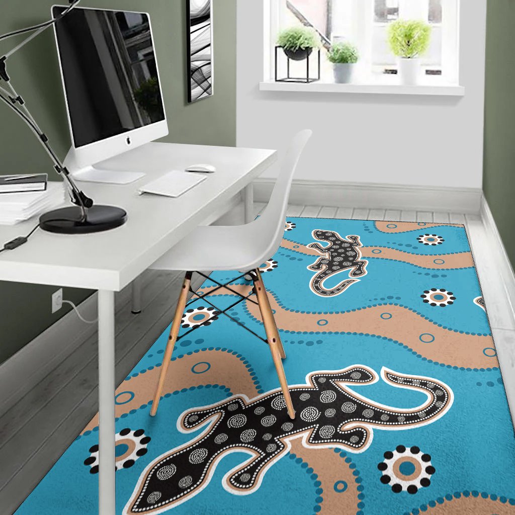 aboriginal-area-rug-aboriginal-lizard-in-blue-style