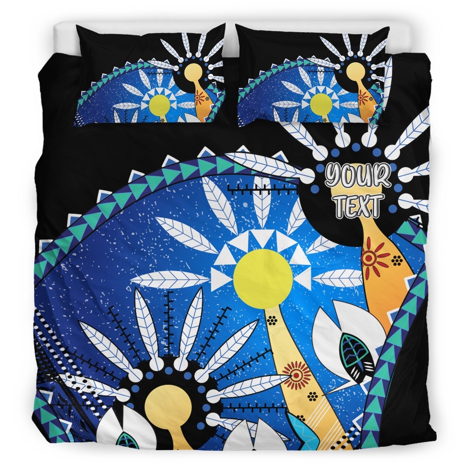 custom-vibe-hoodie-australia-torres-strait-bedding-set-dhari-mask-in-plam-tree-rlt20