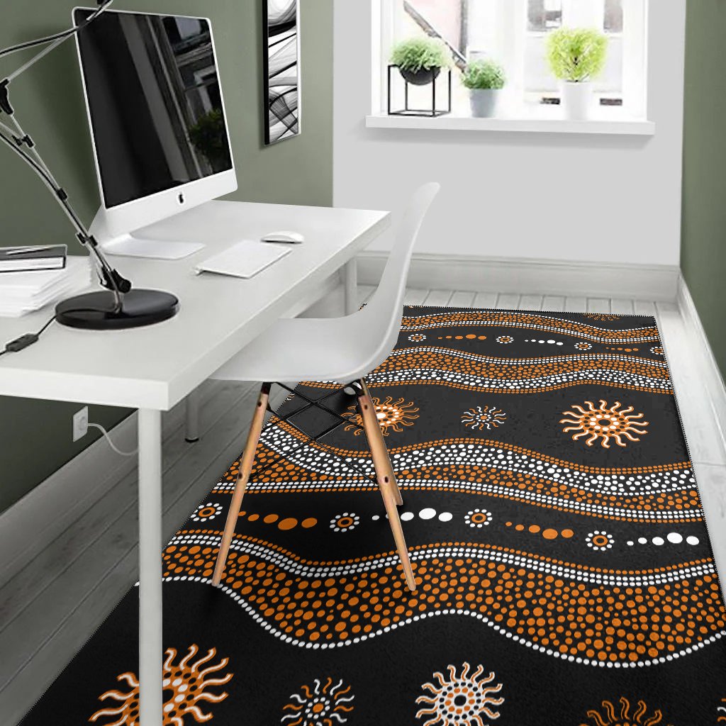 aboriginal-area-rug-aboriginal-pattern-black-style