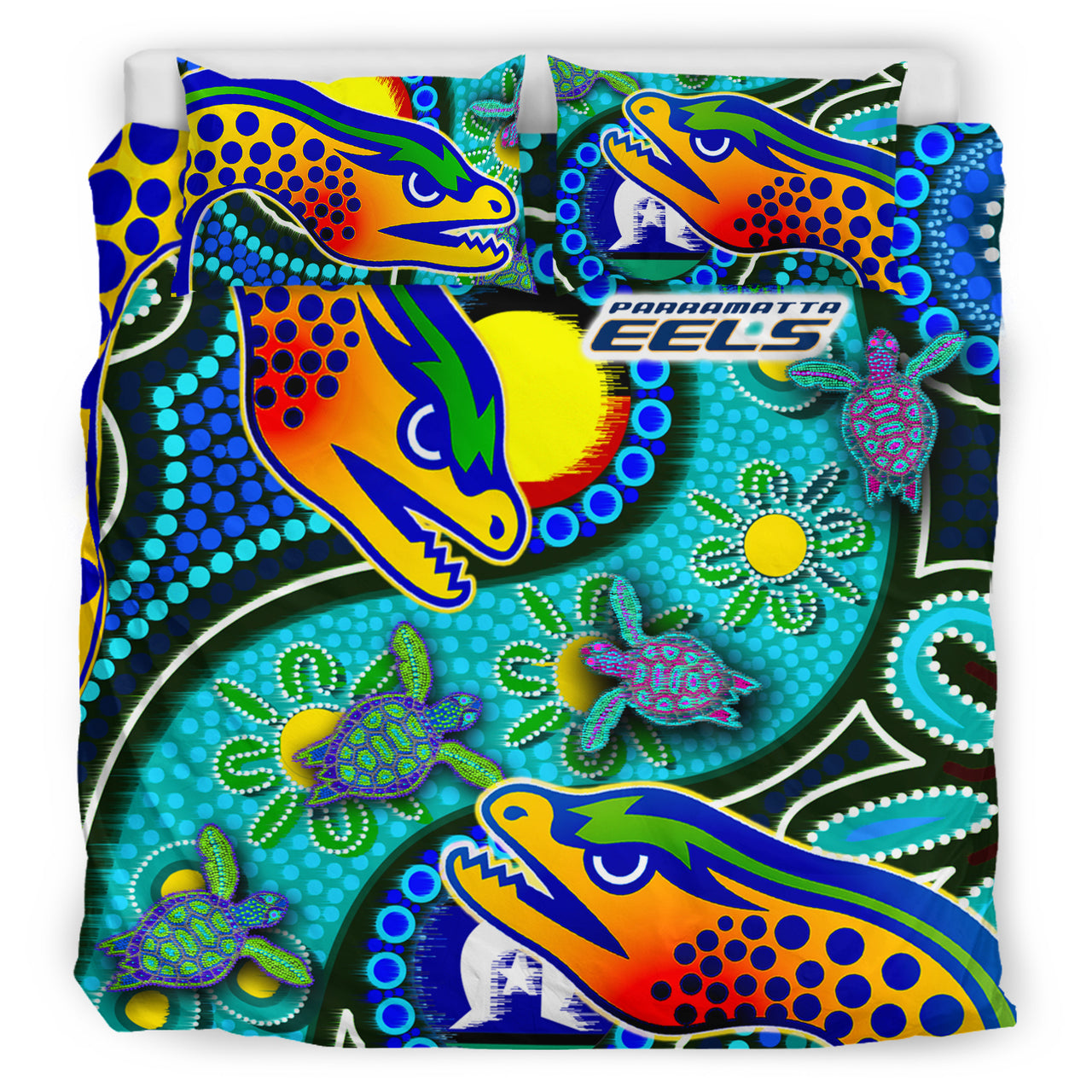 eels-rugby-bedding-set-indigenous-eels-with-aboriginal-and-torres-strait-islander-flag-rlt13