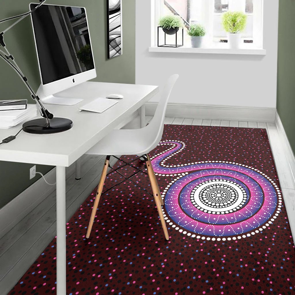 aboriginal-area-rug-pink-snake-aboriginal-style