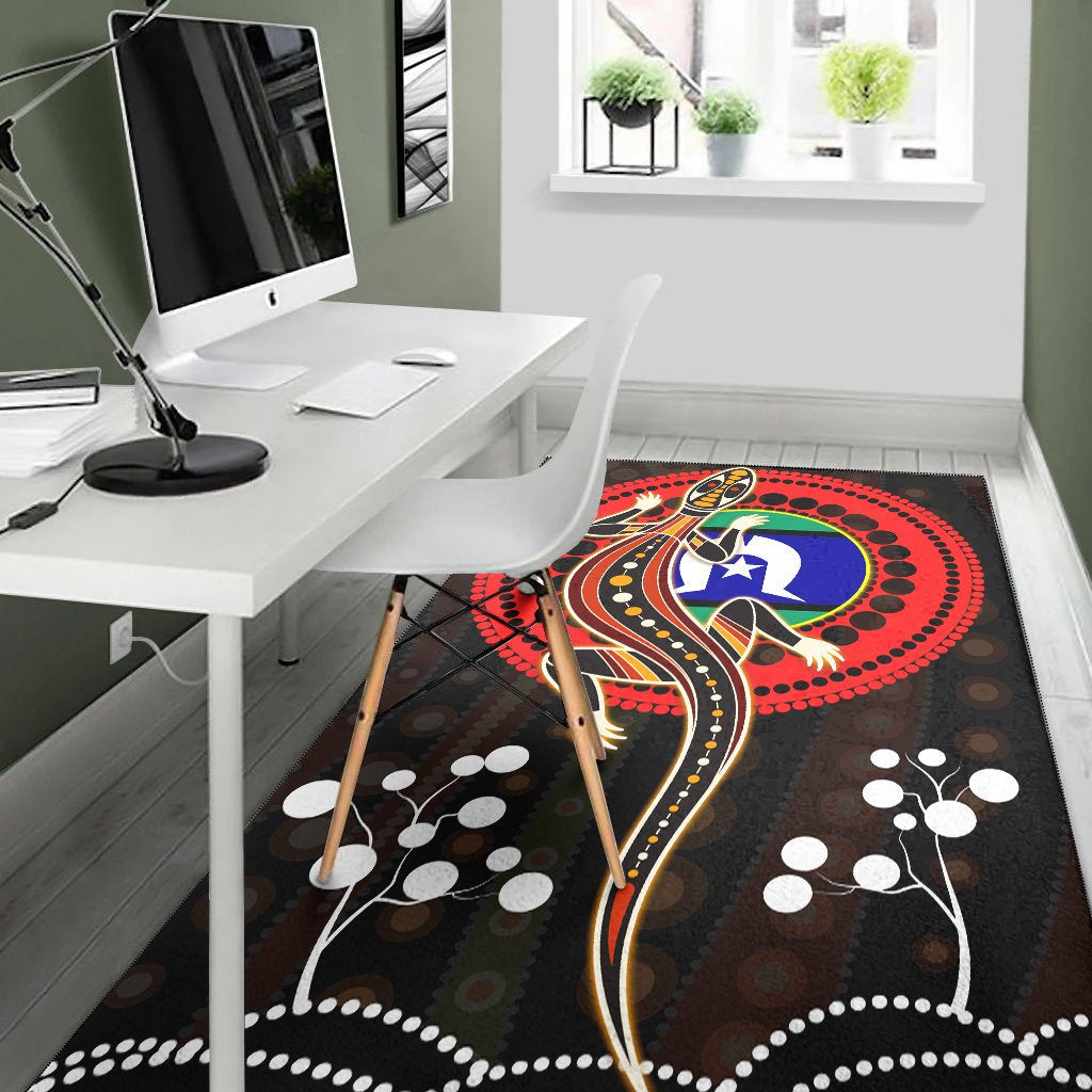 aboriginal-area-rug-lizard-and-the-torres-strait-islander-flag