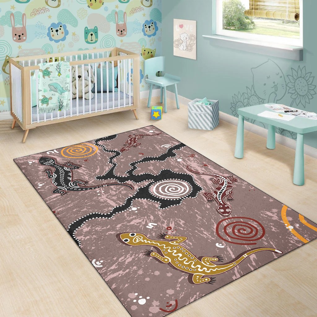 aboriginal-area-rug-lizard-family