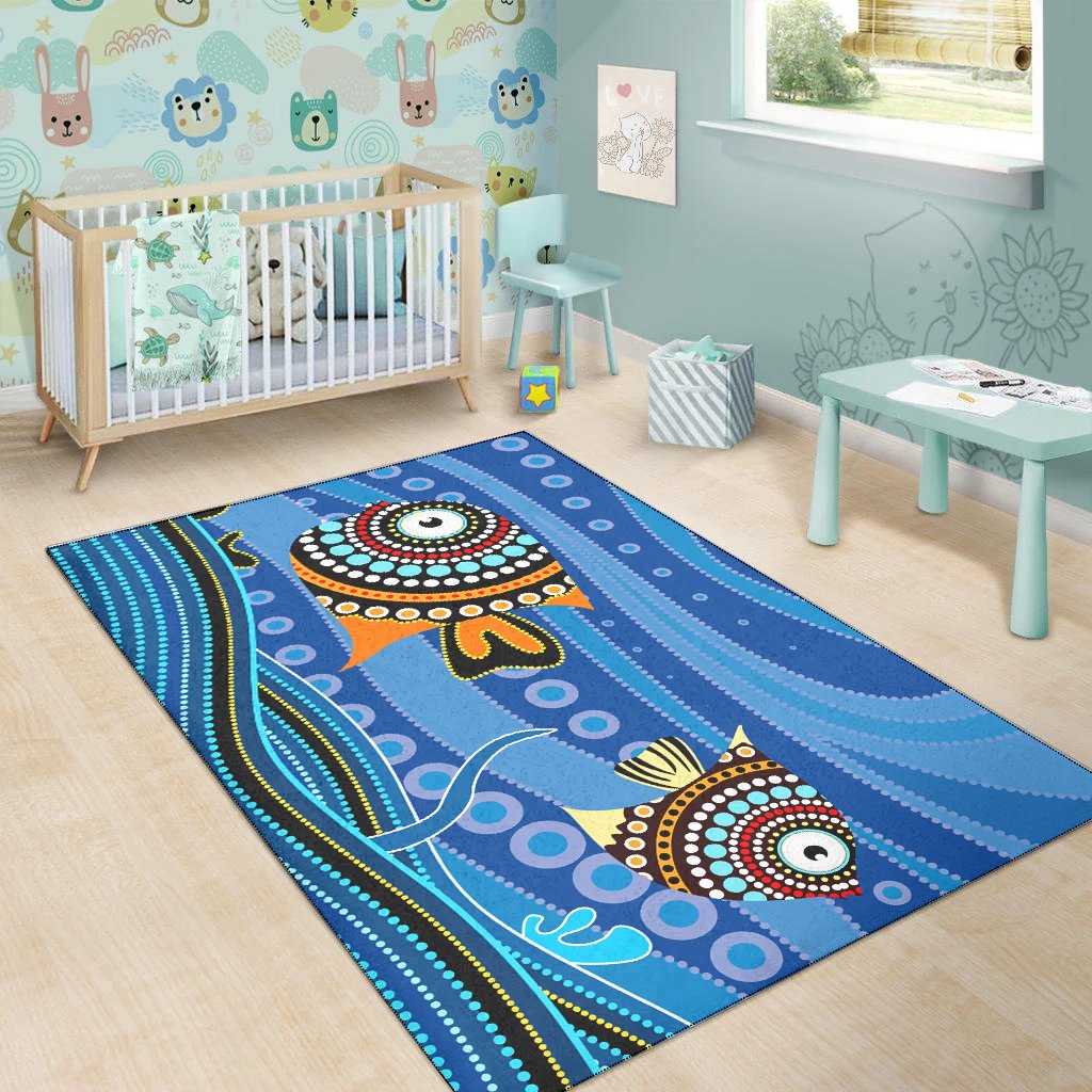 aboriginal-area-rug-dreamtime-fish-aboriginal-style