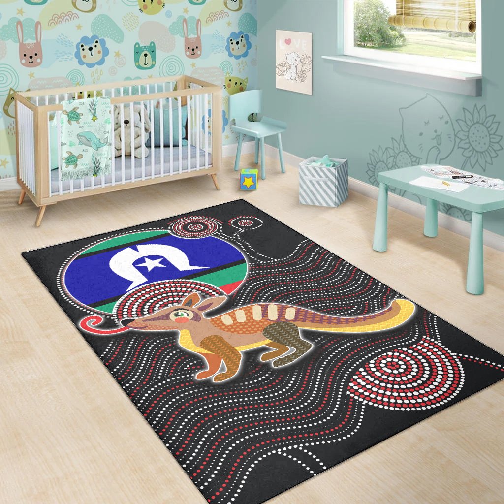 aboriginal-area-rug-numbat-with-torres-strait-islanders-flag