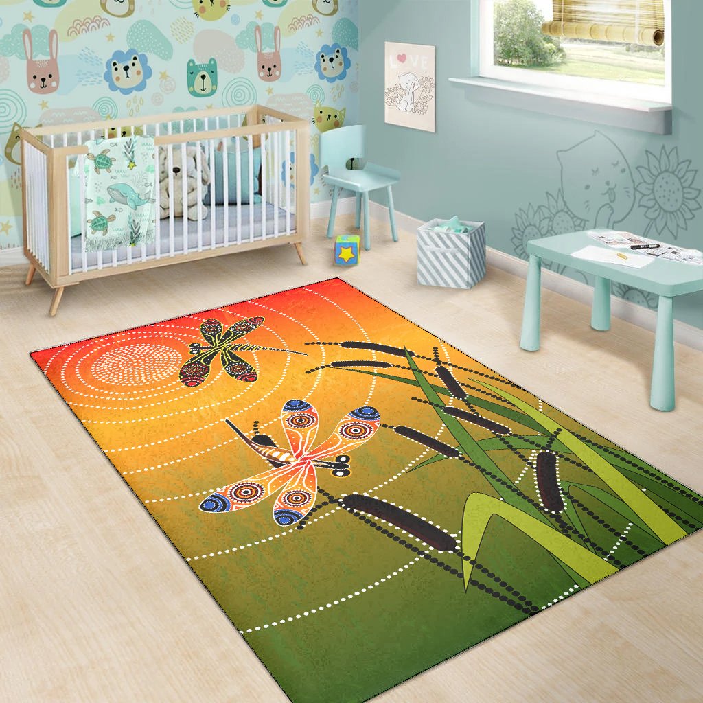 aboriginal-area-rug-dragonfly-aboriginal-style