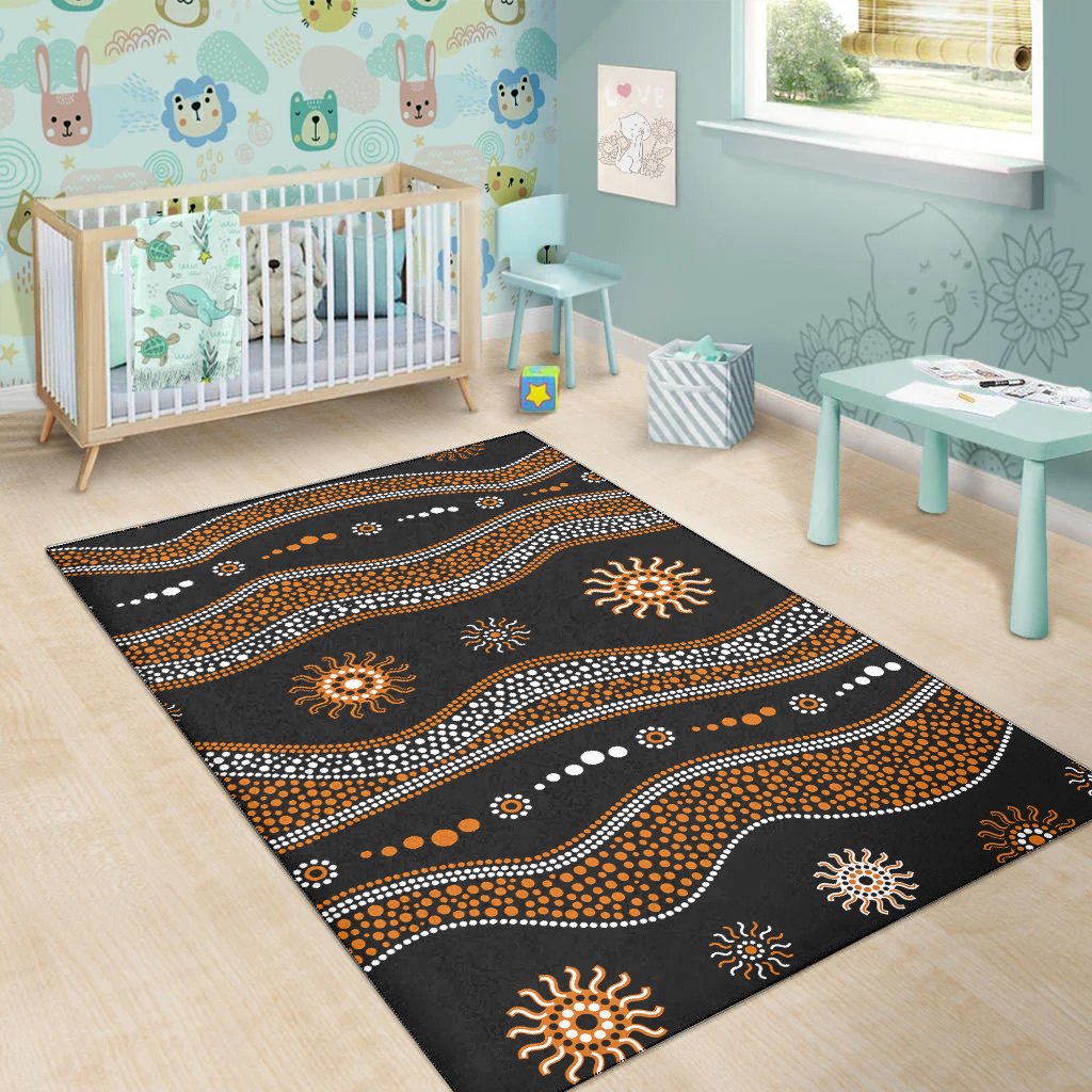 aboriginal-area-rug-aboriginal-pattern-black-style