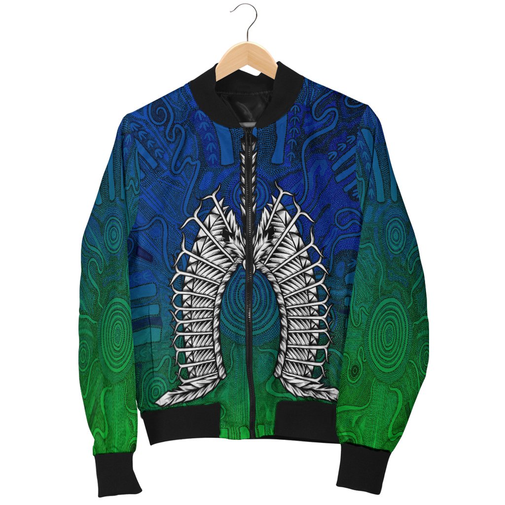 torres-strait-islander-womens-bomber-jacket-dhari-mask