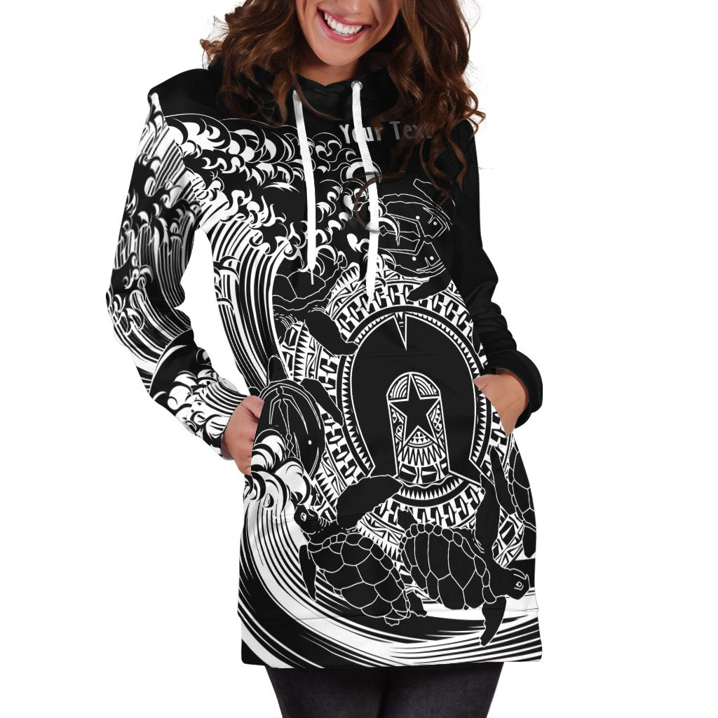 custom-aboriginal-hoodie-dress-torres-strait-islands-in-wave-black