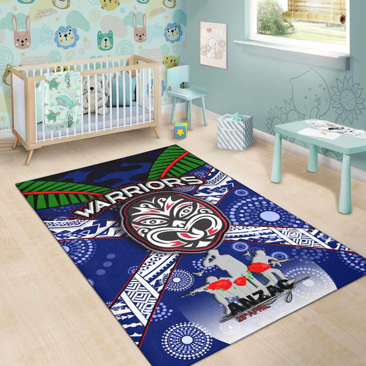 warriors-rugby-area-rug-aboriginal-dot-art-anzac-day-warriors-with-poppy-flower-patterns-area-rug-rlt12