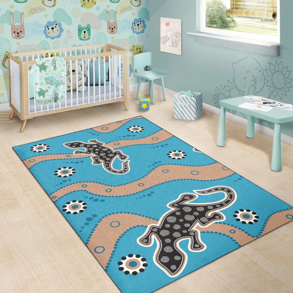 aboriginal-area-rug-aboriginal-lizard-in-blue-style