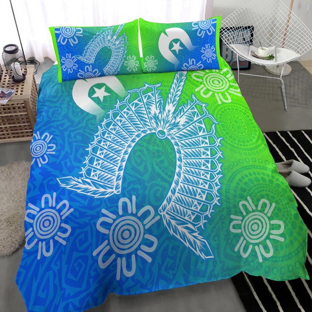 torres-strait-islander-bedding-set-dhari-mask-ocean-style