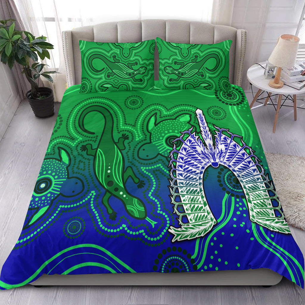 torres-strait-islands-bedding-set-aboriginal-art-lizard-symbol-peace-lt13